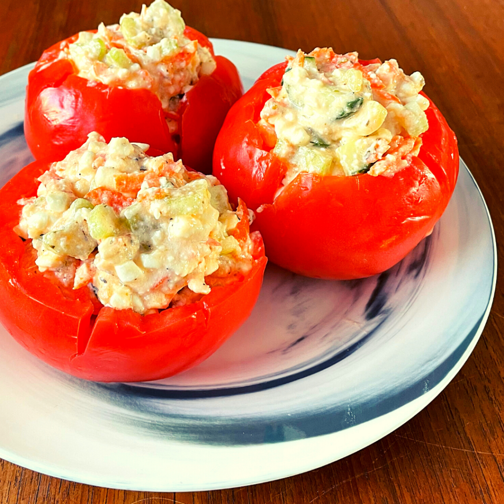 Cottage Cheese Stuffed Tomatoes Bold Life Creative